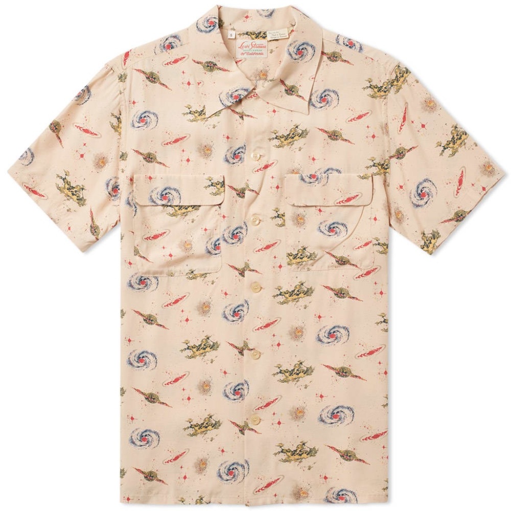 NWT Levi's Vintage Clothing Hawaiian Galaxy Space T-shirt Surfriders SS 2018